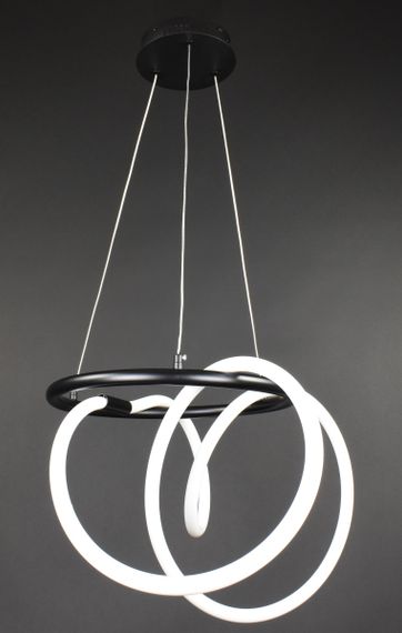 Люстра світлодіодна підвісна LED світильник для квартири на стелю лед 27747 Чорний 45-150х70х70 см.