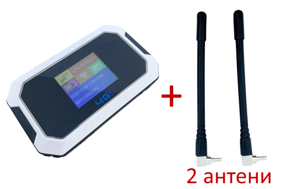 4G роутер Olax Олакс МТ 80 WIFI модем під сім карту акумулятор 3000 mAh два виходи під антену + 2 антени