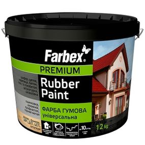 Фарба гумова FARBEX Універсальна зелена 12 кг