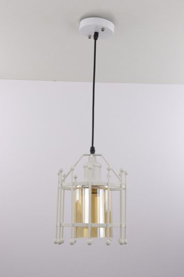 Люстра підвісна LOFT на 1 лампочку 25079 Білий 35-90х19х19 см.