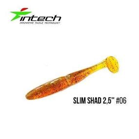 Силиконовая приманка, Съедобный силикон Intech Интеч Slim Shad 2,5"12 шт #06