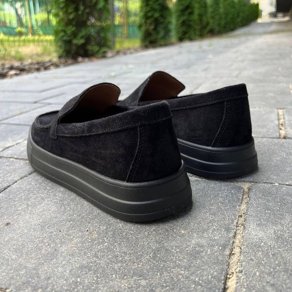 Мужские черные лоферы с замшей 40 размер | Зображення 3