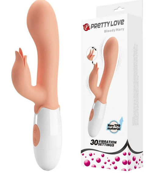 Вибратор с стимулятором клитора Pretty Love - Bloody Mary, BI-014961R sexstyle