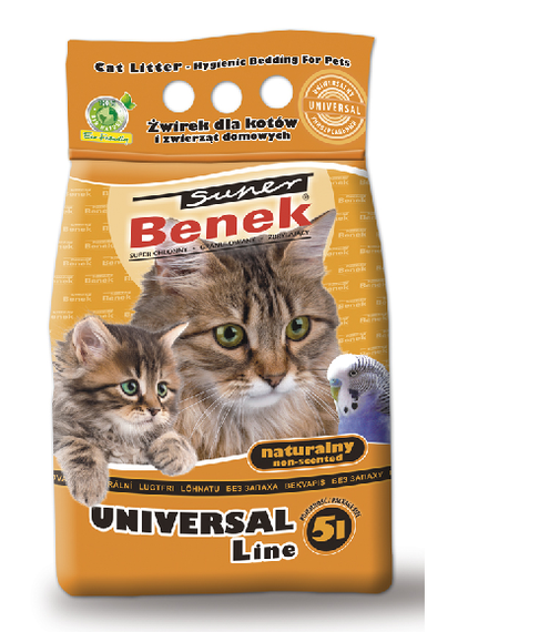 Бентонітовий наповнювач Super Benek Universal Line Natural без запаху 5 л