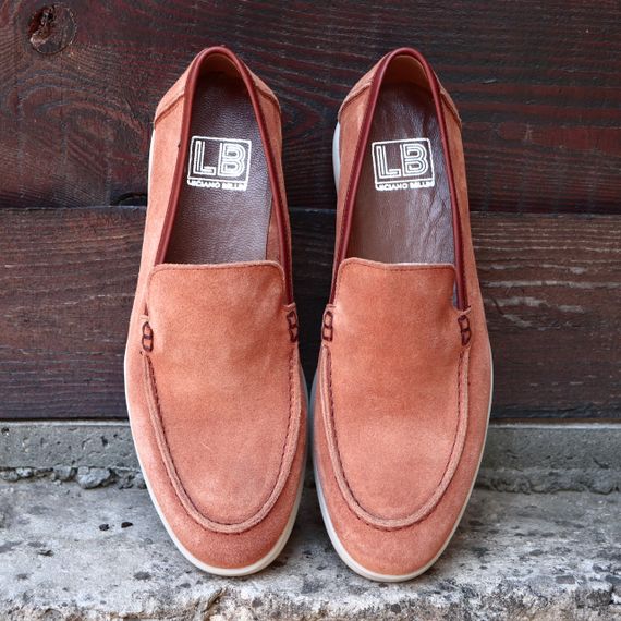 Рыжие замшевые мокасины мужские 40 размер | Зображення 1