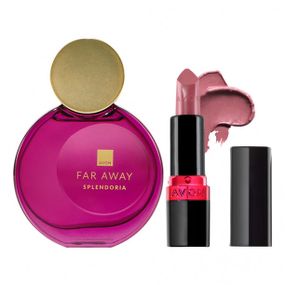 Подарунковий набір Avon Far Away Splendoria | Парфумна вода 50 мл + Губна помада Ultra Темно-лілова 3,6 г