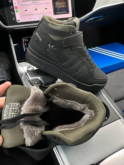 Зимові чоловічі кросівки Forum 84 High Black Matte Khaki , В'єтнам 46 29.5 см | Зображення 6