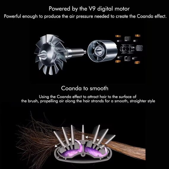 Стайлер 5в1 HAIR BRUSH Styler + Коробка з функціями об'єму, випрямлення, накручування темно-синій | Зображення 2