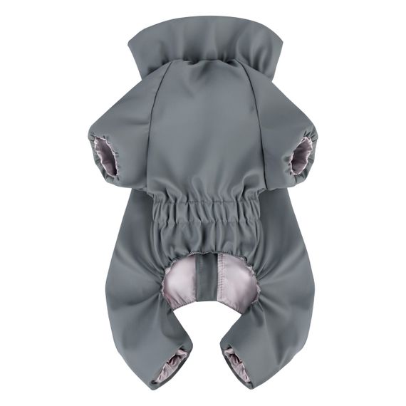 Дощовик для собак WAUDOG Clothes, водонепроникний, L55, В 77-79 см, С 50-55 см, сірий | Зображення 2