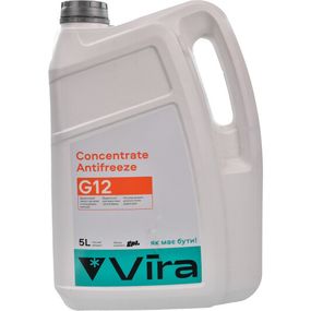 Рідина охолоджуюча VIRA Concentrate Antifreeze G12 червона концентрат 5л. (VI3001)