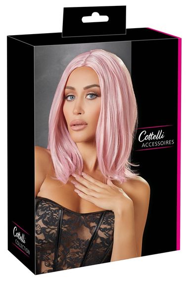 Перука боб-каре Cottelli Collection без чубчика, рожевий | Зображення 3