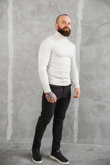 Брюки класік з начосом зима чёрный M | Зображення 1