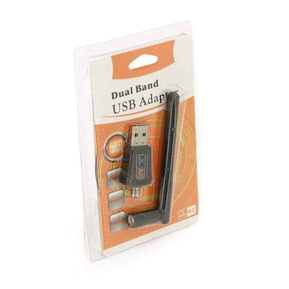 Бездротовий адаптер Wi-Fi-USB Merlion LV-UAC08, RTL8811CU, з антеною 20см, 802.11 a/b/g/n, 600MB, 2.4 GHz, Blister Q50 | Зображення 2