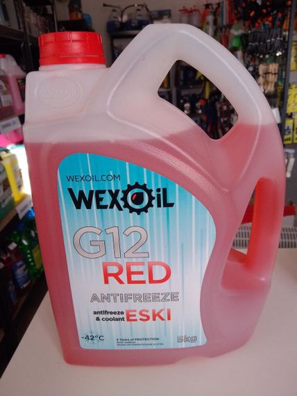 Охолоджуюча рідина/антифриз Wexoil Antifreeze Eski G12 Red, 5кг.