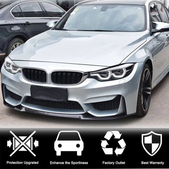 Накладка на передній бампер Lip V8 (для F80, Карбон) для BMW 3 серія F-30/31/34 2012-2019 рр | Зображення 1