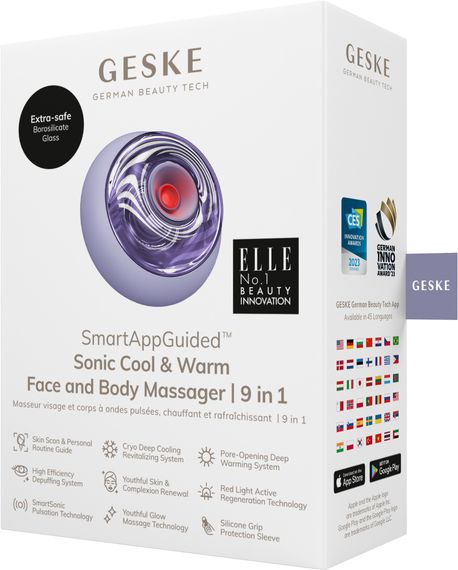 Масажер для обличчя та тіла GESKE Sonic Cool&Warm Face and Body Massager 9в1 starlight, Фіолетовий | Зображення 7