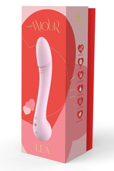 Вибратор классический для стимуляции точки G Dream Toys Amour Lea, розовый sexstyle | Зображення 3
