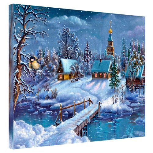 Картина на холсте Зимний пейзаж 40x50 см (H4050_15NG006)