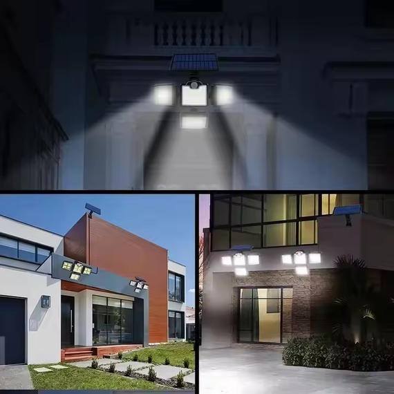 Солнечный уличный LED светильник Solar Lights Outdoor 122–138 LED с датчиком движения и защитой IP65 | Зображення 3