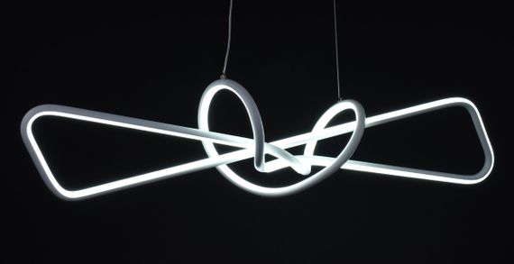 Люстра світлодіодна підвісна LED світильник для квартири на стелю лед 27485 Білий 25-150х15х100 см. | Зображення 3