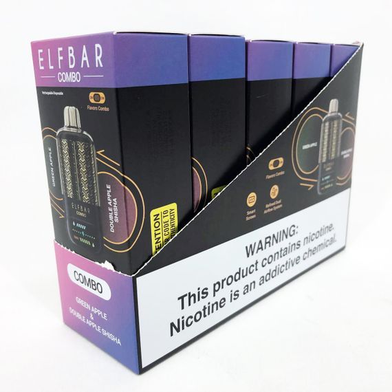ELF BAR COMBO 25000. Перемикання смаків. Яблуко / Анісове Яблуко (Green Apple / Double Apple Shisha) | Зображення 2