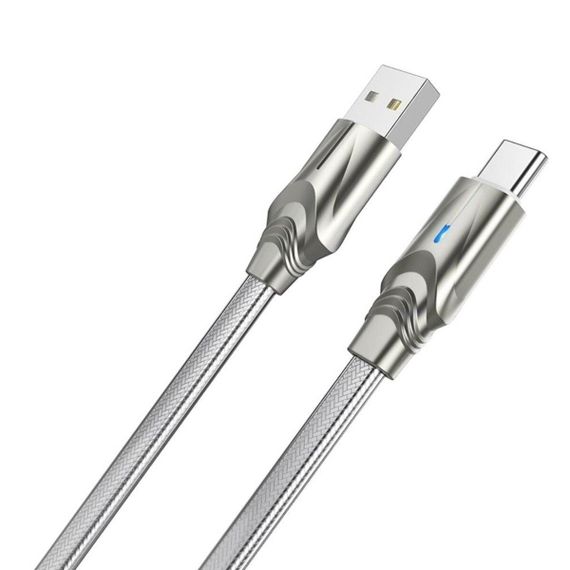 Кабель BOROFONE BU12 Synergy Type-C 2.4A 1.2m Silver | Зображення 1