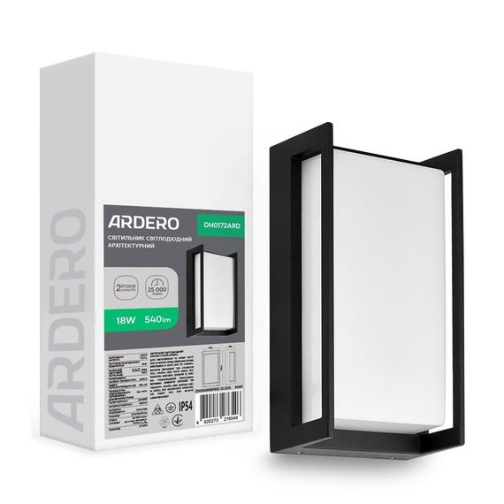 Архитектурный светодиодный накладной светильник Ardero DH0172ARD POLAR 18 Вт 3000 К, черный