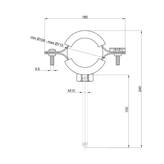 Хомут Thermo Alliance Forte 4" (D108-113 мм) SF100100 | Зображення 1