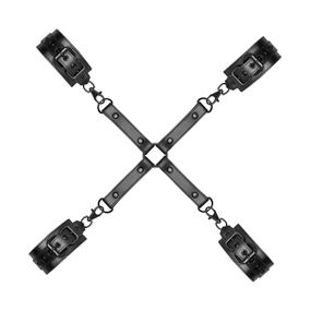 Фиксатор для рук и ног Bedroom Fantasies Hogtie & Cuffs Set 4-Way Restrant Set Черный One Size