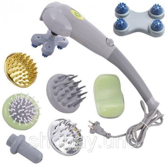 Ручной вибрационный массажер универсальный для всего тела Maxtop Magic Massager 8 в 1 Вибромассажер с инфракрасным излучением и | Зображення 2