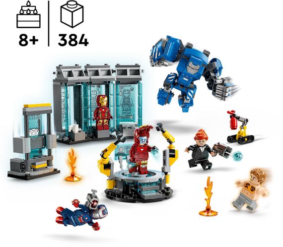 Конструктор LEGO Super Heroes Лаборатория Железного Человека: зал брони 76315 | Зображення 5