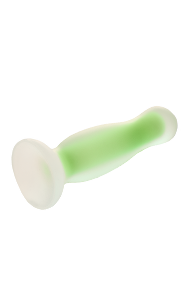 Светящаяся анальная пробка Dream Toys RADIANT SOFT SILICONE GLOW IN THE DARK PLUG SMALL GREEN sexstyle | Зображення 2