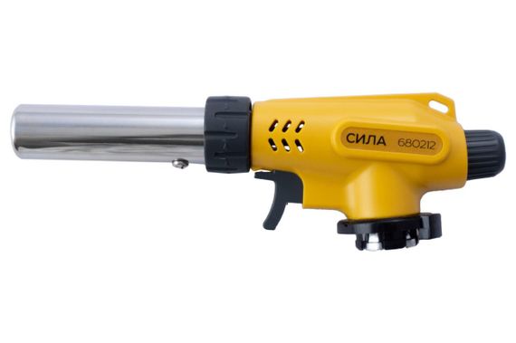 Горелка газовая с пьезоподжигом и регулировкой подачи воздуха 22х200мм СИЛА