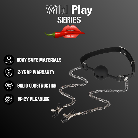 Кляп та затискачі для сосків Wild Play sexstyle | Зображення 6