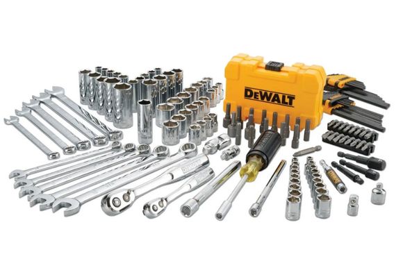 Набір головок, біт, шестигранних та накидних ключів DeWalt 1/4 та 3/8 142 предмети (DWMT73802-1)