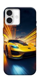 Чохол з картинкою Yellow Porsche для Apple iPhone 16 (6.1")