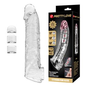 Подовжуюча насадка на член - Pretty Love Extension Penis Sleeve Clear, 26 см