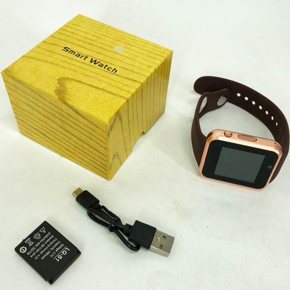 Смарт-годинник Smart Watch A1 розумний електронний зі слотом під sim-карту + карту пам'яті micro-sd. IN-377 Колір: золотий | Зображення 6
