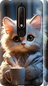 Чохол на Nokia 6.1 Білий кіт "5646m-1628-2448"