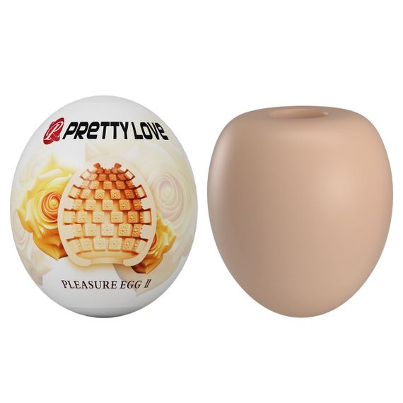 Мастурбатор яйцо Pretty Love Pleasure Egg бежевый sexstyle | Зображення 2