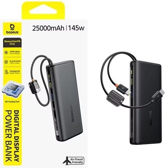 Повербанк Baseus Enerfill FC41 145W 25000mAh Black (E0028H03)
