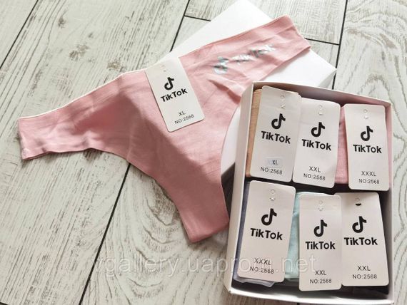 Жіночі стрінги Tik-Tok, жіночі стрінги ТіК-Ток, бавовняні жіночі трусики стрінги Преміум якості | Зображення 3