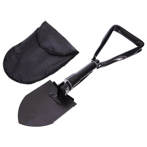 Лопата туристична багатофункціональна Shovel 009, міні лопата для кемпінгу, саперна лопата. PE-359 Колір: чорний | Зображення 7