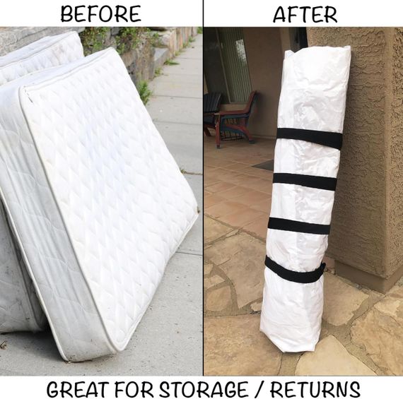 Вакуумный пакет для хранения перевозки вещей герметичный компрессионный большой чехол для матраса многоразовый | Зображення 3