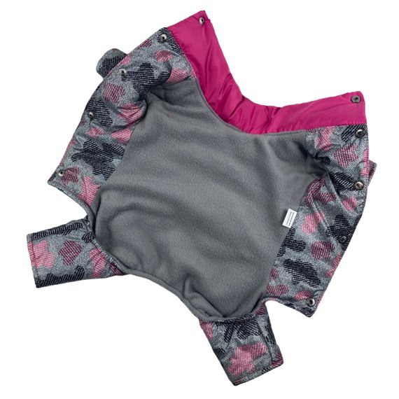 Зимовий комбінезон для дівчаток рюша камуфляж рожевий AD-19 | Зображення 3