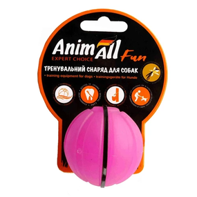 Іграшка AnimAll Fun тренувальний м'яч для собак, 5 см, фіолетовий