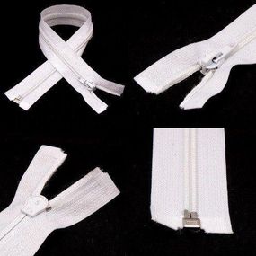 50см-БІЛА спіральна блискавка для одягу тип 5
