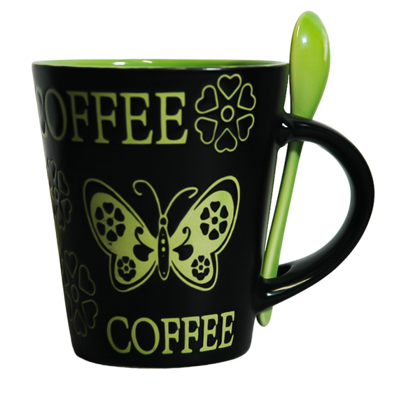 Чашка Краски ночи с ложкой VT-C-258360 Vittora 360мл | Зображення 3