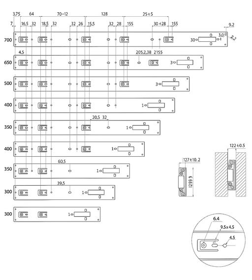 Направляюча кулькова, повний висув, push-to-open, GX, 450x45 уп 1 компл GTV | Зображення 2