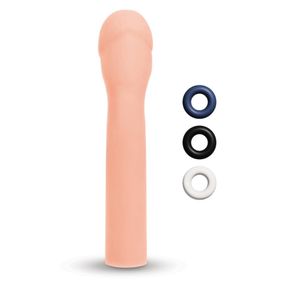 Насадка на пенис Size-Up Penis Extender гладкая, бежевая sexstyle